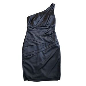 David's‎ Bridal One Shoulder Dress Cocktail Party Bodycon Black Size 8